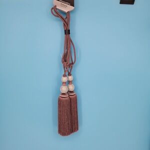 Vatican Homes Decorative Tieback Set 2 Unisex OS Rhinestone Tassel Mauve purple